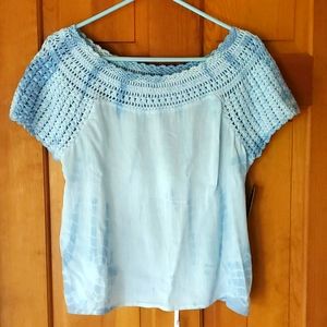 Lucky Brand Crochet Tie Dye Top